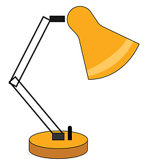 Image showing  A yellow lamp , vector or color illustration.