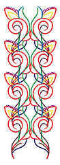 Image showing Multi-colored ornaments, vector or color illustration.