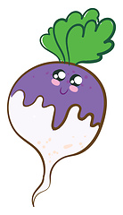 Image showing Image of cute turnip, vector or color illustration.