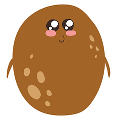 Image showing Image of cute potato, vector or color illustration.