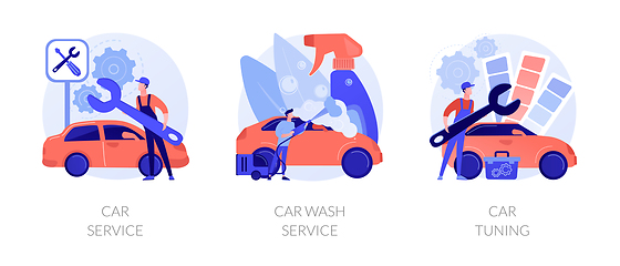 Image showing Vehicle care services vector concept metaphors