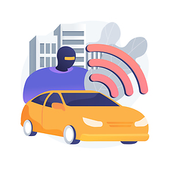 Image showing Car alarm system abstract concept vector illustration.