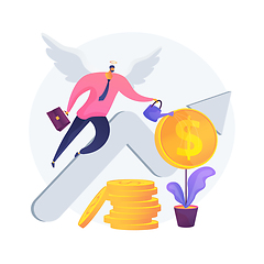 Image showing Angel investor abstract concept vector illustration.