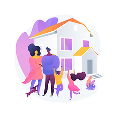 Image showing Family house abstract concept vector illustration.
