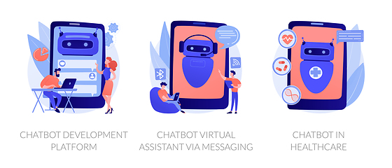 Image showing Chatbot assistant vector concept metaphors.