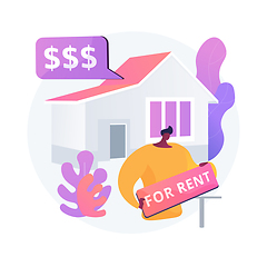 Image showing House for rent abstract concept vector illustration.