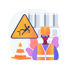 Image showing Construction site protection abstract concept vector illustration.