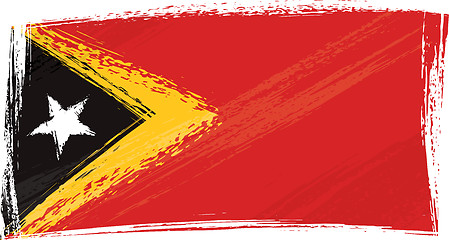 Image showing Grunge East Timor flag