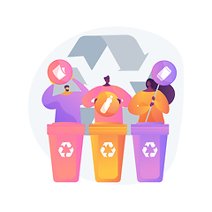 Image showing Garbage collection and sorting abstract concept vector illustration.