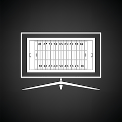 Image showing American football tv icon
