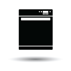 Image showing Kitchen dishwasher machine icon