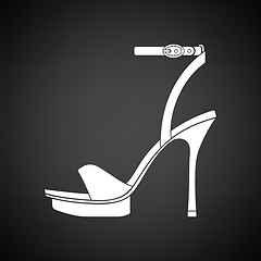 Image showing Woman high heel sandal icon