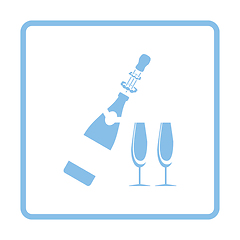 Image showing Party champagne and glass icon