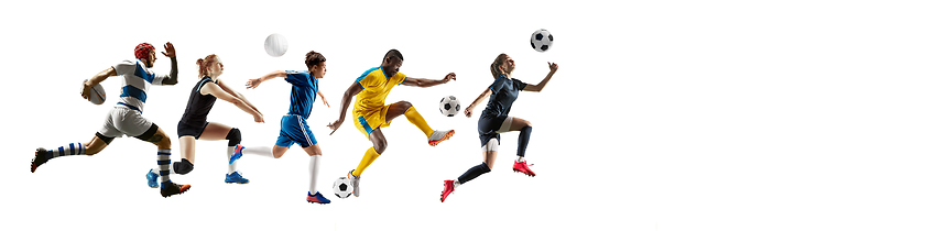 Image showing Sport collage of professional athletes or players isolated on white background, flyer