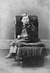 Image showing portrait of boy on chair