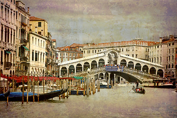 Image showing Grand canal Venice retro