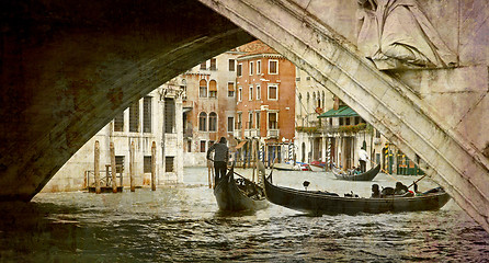 Image showing Grand canal Venice retro