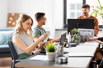 Image showing business team or startuppers working at office