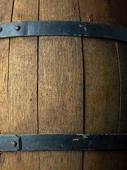 Image showing old wooden barrel