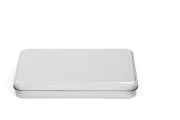 Image showing Brushed Metal Silver Grey Box