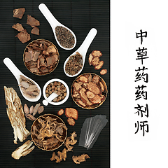 Image showing Traditional Apothecary Chinese Herbal Medicine