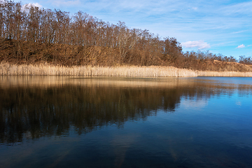 Image showing beautiful lake in late autumn