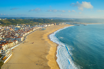 Image showing Skyline of Nazare, beach. Portugal