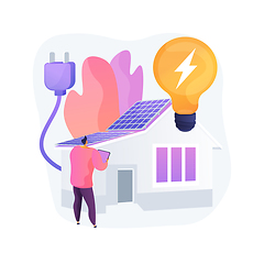 Image showing Energy-plus house abstract concept vector illustration.