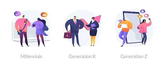 Image showing Generational change abstract concept vector illustrations.