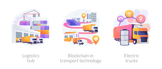 Image showing Global logistics center abstract concept vector illustrations.