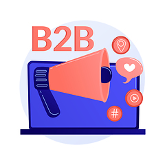 Image showing B2B marketing vector concept metaphor