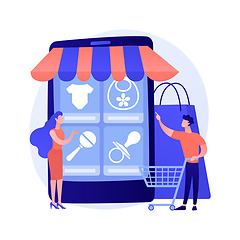 Image showing Online shopping vector concept metaphor