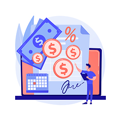 Image showing Contract billing vector concept metaphor.