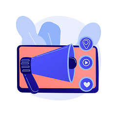 Image showing Social media notification vector concept metaphor.