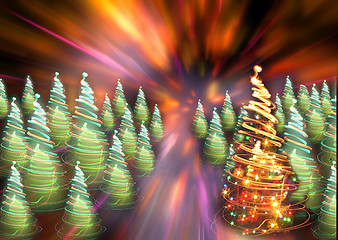 Image showing xmas forest