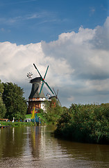 Image showing twin mills in Greetsiel