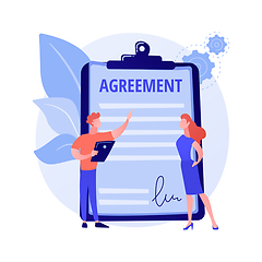 Image showing Agreement signing vector concept metaphor