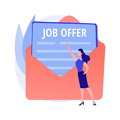 Image showing Job offer letter vector concept metaphor