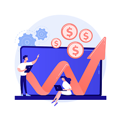 Image showing Internet business income vector concept metaphor