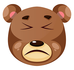 Image showing Bear is feeling painful, , illustration, vector on white backgro