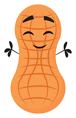 Image showing Smiley face nut, vector or color illustration.