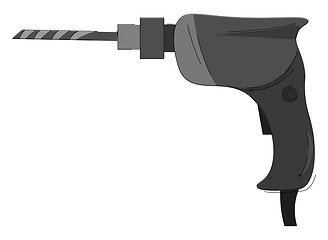 Image showing Image of drill, vector or color illustration.