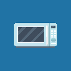 Image showing An automatic microwave for cooking food, vector or color illustr