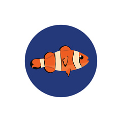 Image showing Image of clownfish, vector or color illustration.