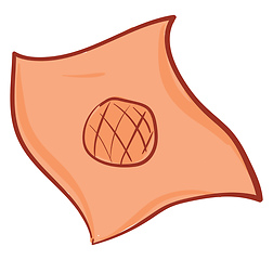 Image showing Orange blanket, vector or color illustration.