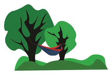 Image showing Hammock, vector or color illustration.