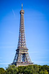 Image showing Eiffel Tower view from the Seine, Paris