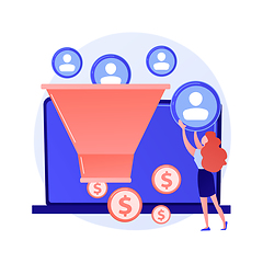 Image showing Sales funnel vector concept metaphor.