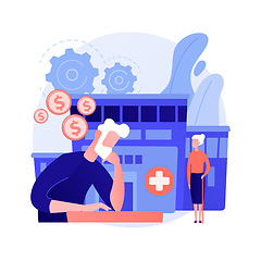 Image showing Retirees healthcare expenses vector concept metaphor