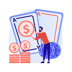 Image showing Gambling winnings vector concept metaphor.